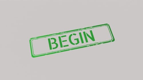 Begin Text Stamp Reveal Animation