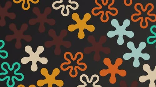 Colorful Abstract Retro Blobs Animation Background
