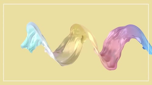 Tissu dégradé aux couleurs pastel, verre liquide collecté