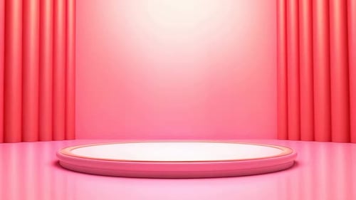 podium Futuristic showcase with platform for product displaying. Empty modern stage display