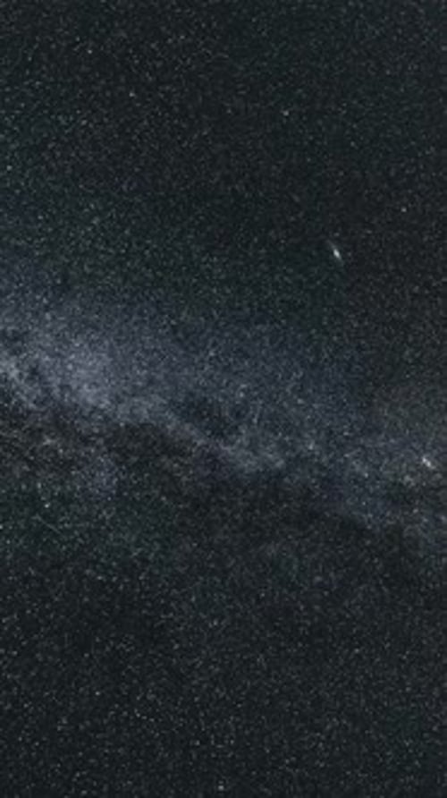 Milky Way Galaxy in Starry Night Sky, Vertical Overhead View of Universe
