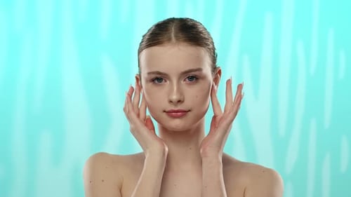 Young Auburn Haired Woman Posing for Beauty Shoot
