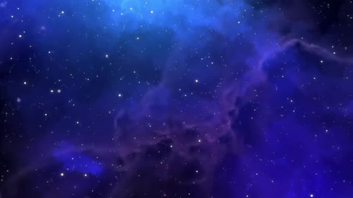 Cosmic Blue and Purple Nebula Background with Stars