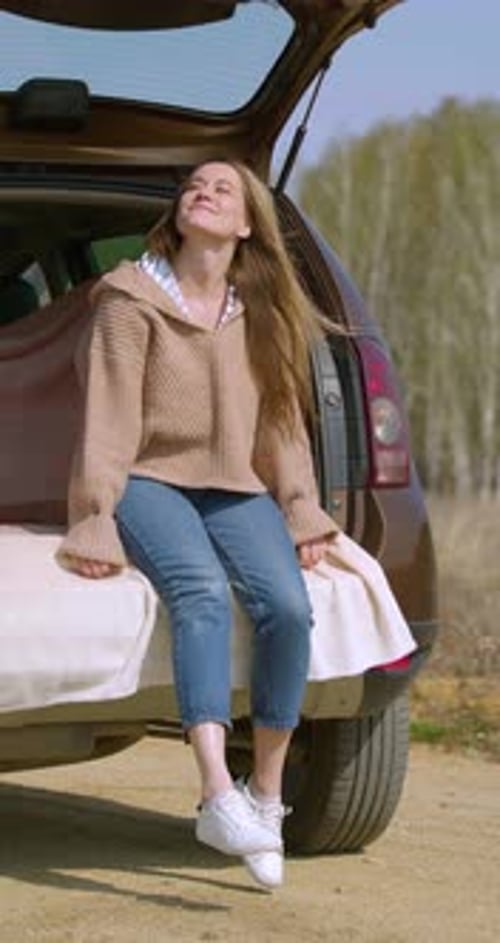 Travel By Car Away From the Noise of the Big City Vertical Video