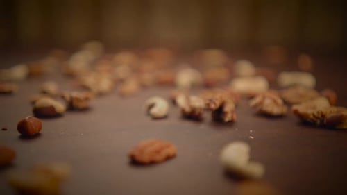 Delicious Assorted Nuts Spread on Table