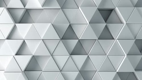 White Triangles Background Loop