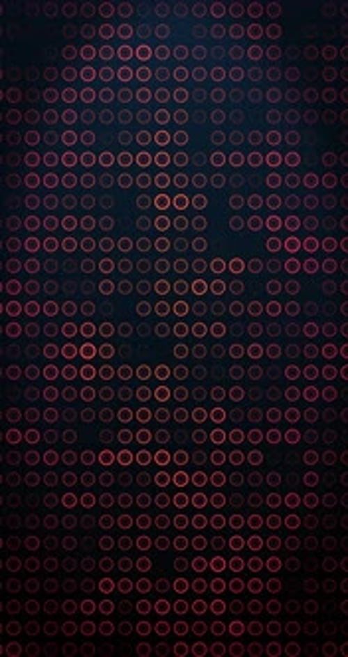 Vertical Neon Grid of Pulsating Circles Background Animation