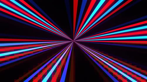 Red And Blue Neon Rays Background Vj Loop In 4K