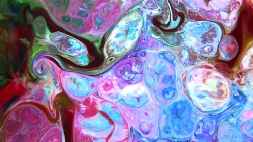Abstract Fluid Color Paint Swirls
