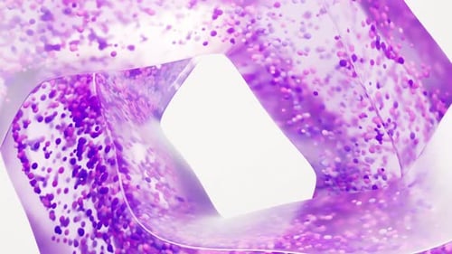 Abstract Purple Tunnel with Flowing Pink Particles Looping Background