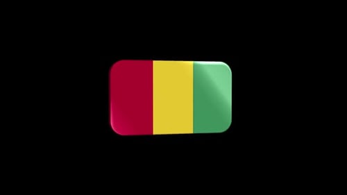 Guinea Flag 3D Glass