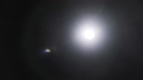 Street Light Shines Brightly at Night