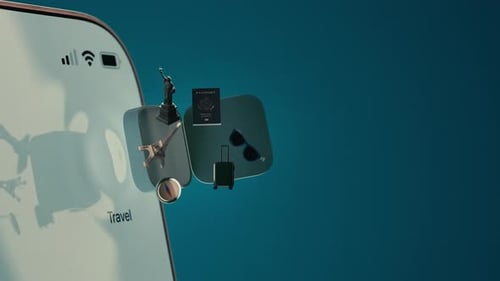 Abertura do ícone do aplicativo de viagens