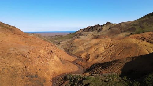 Aerial view of Trolladyngja, Iceland.