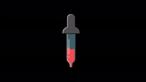 Animated Dropper Icon with Bouncing Red Liquid