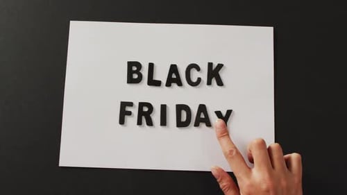 Black Friday Lettering, Retail Marketing Concept