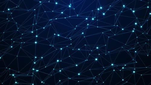 Plexus Geometric Background Blue V4