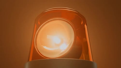 Close-Up of an Orange Emergency Light