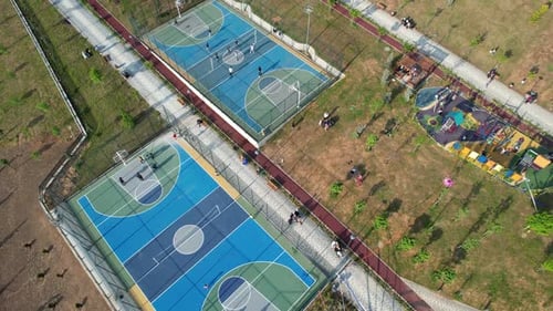 Street Basketball in the Public Park