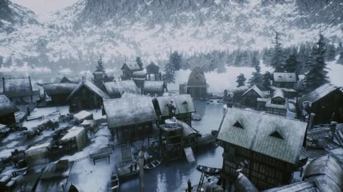 Estatua en la temporada de invierno 2K