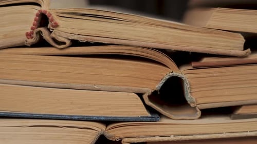 Pile of Old Books Pages Education Concept