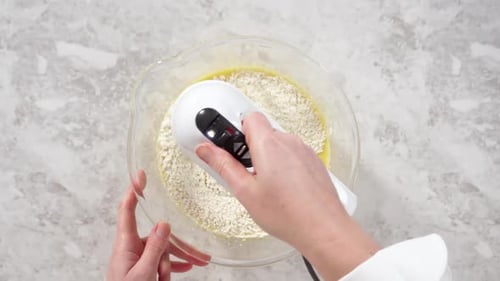 Mixing Batter with an Electric Mixer at Home