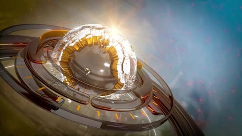 Futuristic Rotating 3D Globe News Broadcast Intro