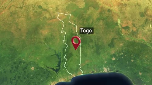 Togo Country Zoom from Space