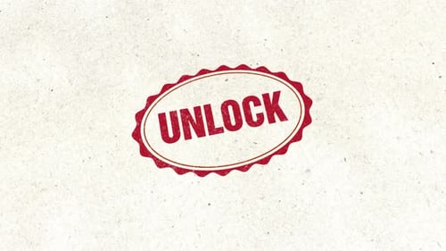 Retro Unlock Stamp Text Reveal Animation