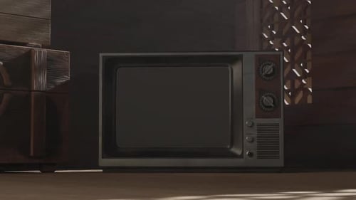 Retro Television Glitch Screen Reveal