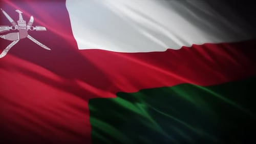 High Quality Oman Flag Waving Seamless Loop