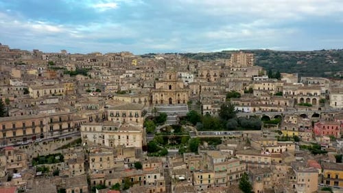 Duomo of San Giorgio in Modica, fine example of sicilian baroque art. Sicily, southern Italy. Modica