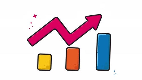 Animated Decorative Business Growth Bar Chart