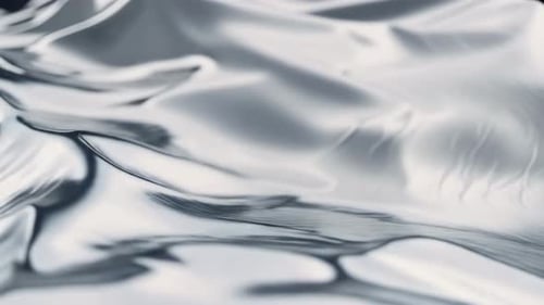 Smooth Flowing Metallic Liquid Abstract Waves Background