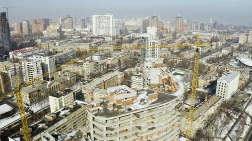 Building construction site. Сity development.