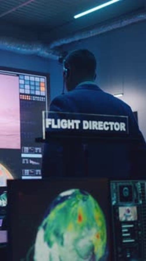 Boss Congratulating Operators with Successful Spacecraft Launch