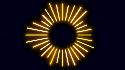 Neon Circular Audio Spectrum Visualizer Animation