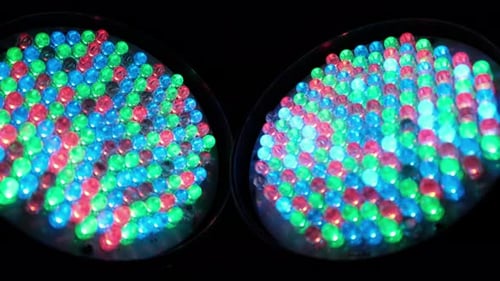 Circular LED Array with Glowing Multicolor Lights
