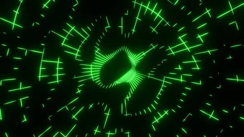 Grüner abstrakter fließender Neonglühhintergrund Vj Loop In 4K