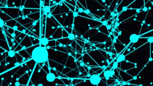 Abstrakter digitaler Plexus-Hintergrund und Linienpunkte, Netzwerkverbindung, Wissenschaft und Technologie. 5181