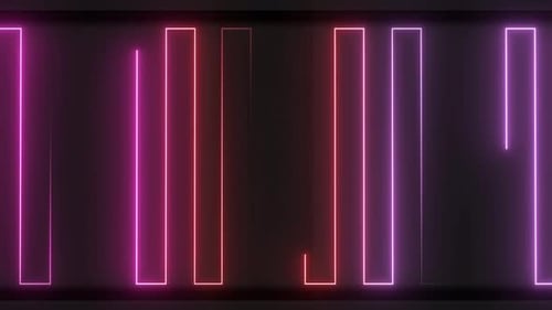 Abstract Neon Lines Glowing and Moving Loop