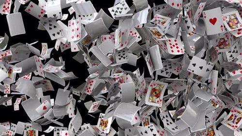 Falling Casino Playing Cards Animation
