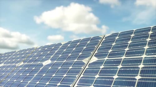 Aerial view of solar panels boards under sun power station,solar energy,renewable green alternative