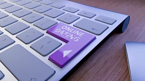 Konzept der Online-Dating-Tastatur