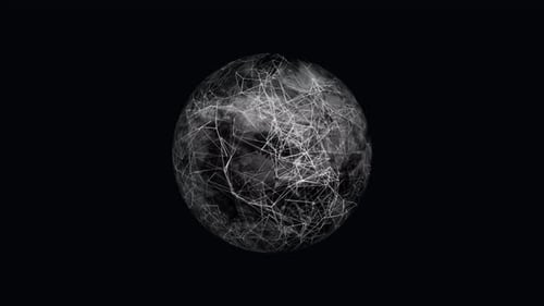 Plexus networking planet sphere spinning, Plexus planet rotating with stars milky way. 2216