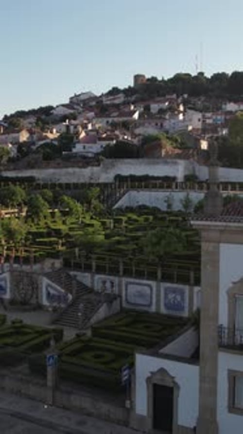 Vista vertical del pueblo de Castelo Branco, Portugal