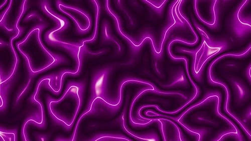 Abstract Fluid Neon Glowing Lines Background Loop