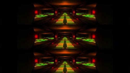 Streaming 3D Neon Tunnel