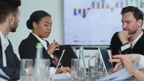 Group Meeting of Businessman People in Office Company Meeting for Brainstorm in Big Office Ceo
