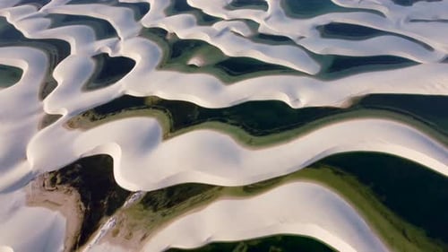 Desert landscape of Lencois Maranhenses Maranhao Brazil.